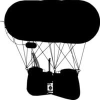chaud air ballon silhouette vecteur sur blanc Contexte