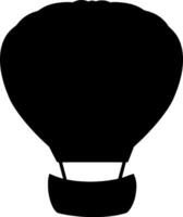 chaud air ballon silhouette vecteur sur blanc Contexte