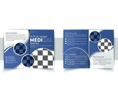 Créatif médical plié brochure conception modèle vecteur