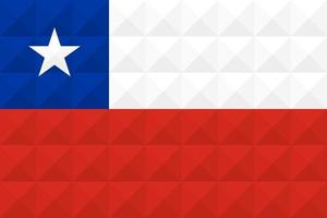 drapeau artistique du chili avec la conception d'art de concept de vague géométrique vecteur
