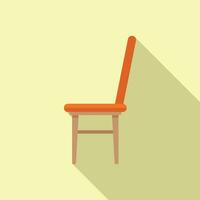 Extérieur chaise icône plat vecteur. pique-nique Accueil meubles vecteur