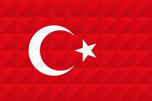 drapeau artistique de la turquie avec la conception d'art de concept de vague géométrique vecteur