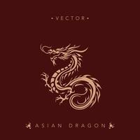 traditionnel asiatique dragon vecteur art dans bordeaux