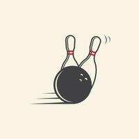 bowling logo modèle avec vecteur illustration