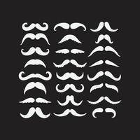 illustration de la moustache blanche vecteur