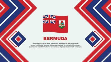 Bermudes drapeau abstrait Contexte conception modèle. Bermudes indépendance journée bannière fond d'écran vecteur illustration. Bermudes conception