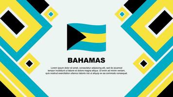 Bahamas drapeau abstrait Contexte conception modèle. Bahamas indépendance journée bannière fond d'écran vecteur illustration. Bahamas dessin animé