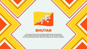bhoutan drapeau abstrait Contexte conception modèle. bhoutan indépendance journée bannière fond d'écran vecteur illustration. bhoutan vecteur
