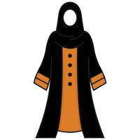 abaya une milieu est femme traditionnel vêtements et religieux Vêtements vecteur