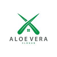 aloès Vera logo conception Facile illustration santé à base de plantes plante herbe vecteur