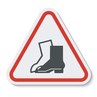 Symbole d'usure signe de protection des pieds isoler sur fond blanc, illustration vectorielle eps.10 vecteur