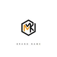 moi, k, mk lettre logo conception vecteur modèle. abstrait alphabet mk logo illustration