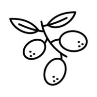 incroyable icône de Olives, en bonne santé et biologique nourriture vecteur