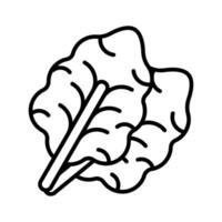 chou frisé feuilles icône, chinois nourriture, adapté pour la toile conception, logo, et app vecteur