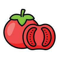 bien conçu icône de tomates dans moderne style, en bonne santé et biologique nourriture vecteur