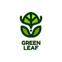 vert feuille la nature logo concept conception illustration vecteur