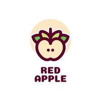 rouge Pomme jus fruit logo concept conception illustration vecteur