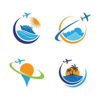 illustration d'images de logo de voyage vecteur