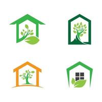 images de logo de maison écologique vecteur