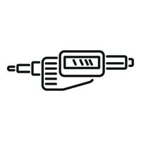 micro outil la mesure icône contour vecteur. numérique micromètre vecteur