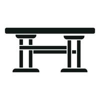 table Extérieur meubles icône Facile vecteur. table banc vecteur
