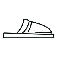 Accueil chaussons démarrage icône contour vecteur. sommeil chaussure vecteur