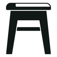chaise espace icône Facile vecteur. parc plan au dessus vecteur
