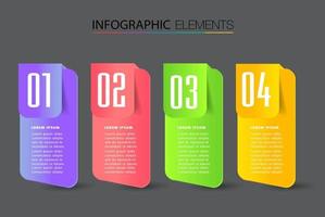 modèle de zone de texte moderne, bannière d'infographie vecteur