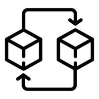 projet livraison icône contour vecteur. bêta version essai vecteur