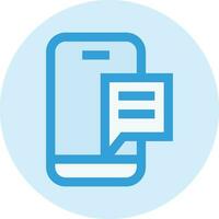 illustration de conception d'icône de vecteur de message mobile