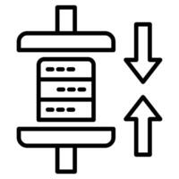 Les données compression icône ligne vecteur illustration