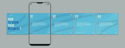 ensemble de carrousel Publier modèle, modifiable carrousel poste, social médias carrousel Publier pour affaires vecteur
