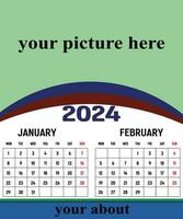 2024 calendrier conception vecteur