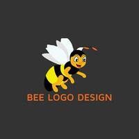 création de logo d'abeille vecteur