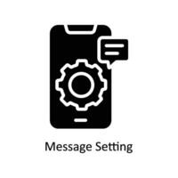 message réglage vecteur solide icône conception illustration. affaires et la gestion symbole sur blanc Contexte eps dix fichier