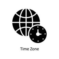 temps zone vecteur solide icône conception illustration. affaires et la gestion symbole sur blanc Contexte eps dix fichier