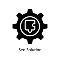 seo Solution vecteur solide icône conception illustration. affaires et la gestion symbole sur blanc Contexte eps dix fichier