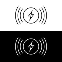 sans fil mise en charge pictogramme icône vecteur