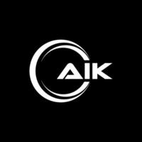 aik lettre logo conception, inspiration pour une unique identité. moderne élégance et Créatif conception. filigrane votre Succès avec le frappant cette logo. vecteur