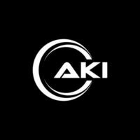 aki lettre logo conception, inspiration pour une unique identité. moderne élégance et Créatif conception. filigrane votre Succès avec le frappant cette logo. vecteur