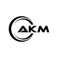 akm lettre logo conception, inspiration pour une unique identité. moderne élégance et Créatif conception. filigrane votre Succès avec le frappant cette logo. vecteur