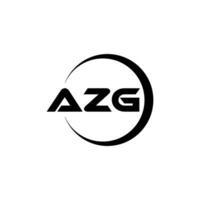 azg lettre logo conception, inspiration pour une unique identité. moderne élégance et Créatif conception. filigrane votre Succès avec le frappant cette logo. vecteur