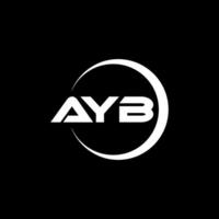 ayb lettre logo conception, inspiration pour une unique identité. moderne élégance et Créatif conception. filigrane votre Succès avec le frappant cette logo. vecteur