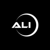 Ali lettre logo conception, inspiration pour une unique identité. moderne élégance et Créatif conception. filigrane votre Succès avec le frappant cette logo. vecteur