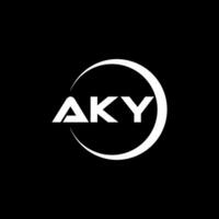 aky lettre logo conception, inspiration pour une unique identité. moderne élégance et Créatif conception. filigrane votre Succès avec le frappant cette logo. vecteur