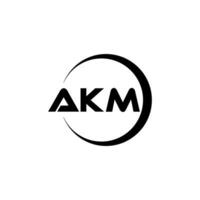akm lettre logo conception, inspiration pour une unique identité. moderne élégance et Créatif conception. filigrane votre Succès avec le frappant cette logo. vecteur