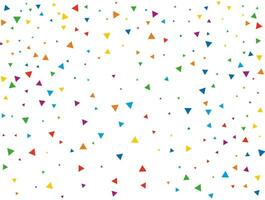 mariage triangulaire confettis. lumière arc en ciel briller confettis Contexte. coloré de fête texture vecteur