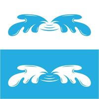 éclaboussure l'eau logo vecteur icône illustration conception