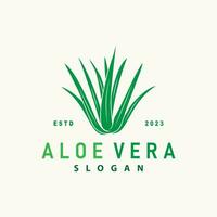 aloès Vera logo conception Facile illustration santé à base de plantes plante herbe vecteur