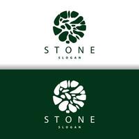 pierre logo, prime élégant conception, pierre équilibre vecteur, faire un pas Roche en marchant icône illustration conception vecteur